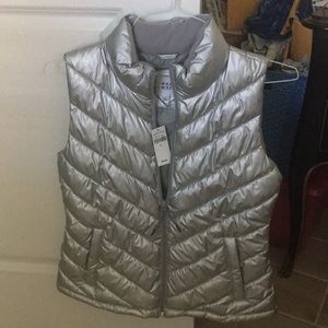 GAP Silver Puffy Vest